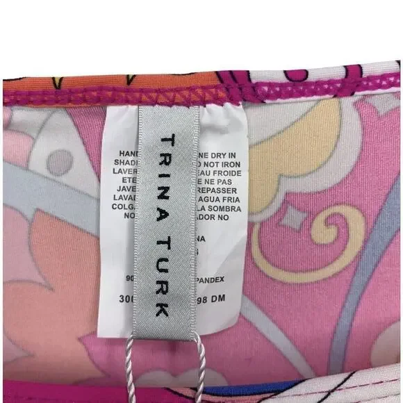 Trina Turk Psychedelic Cover Up Tunic Top Swim Dress Womens Size S NWT $152 - Picture 4 of 9